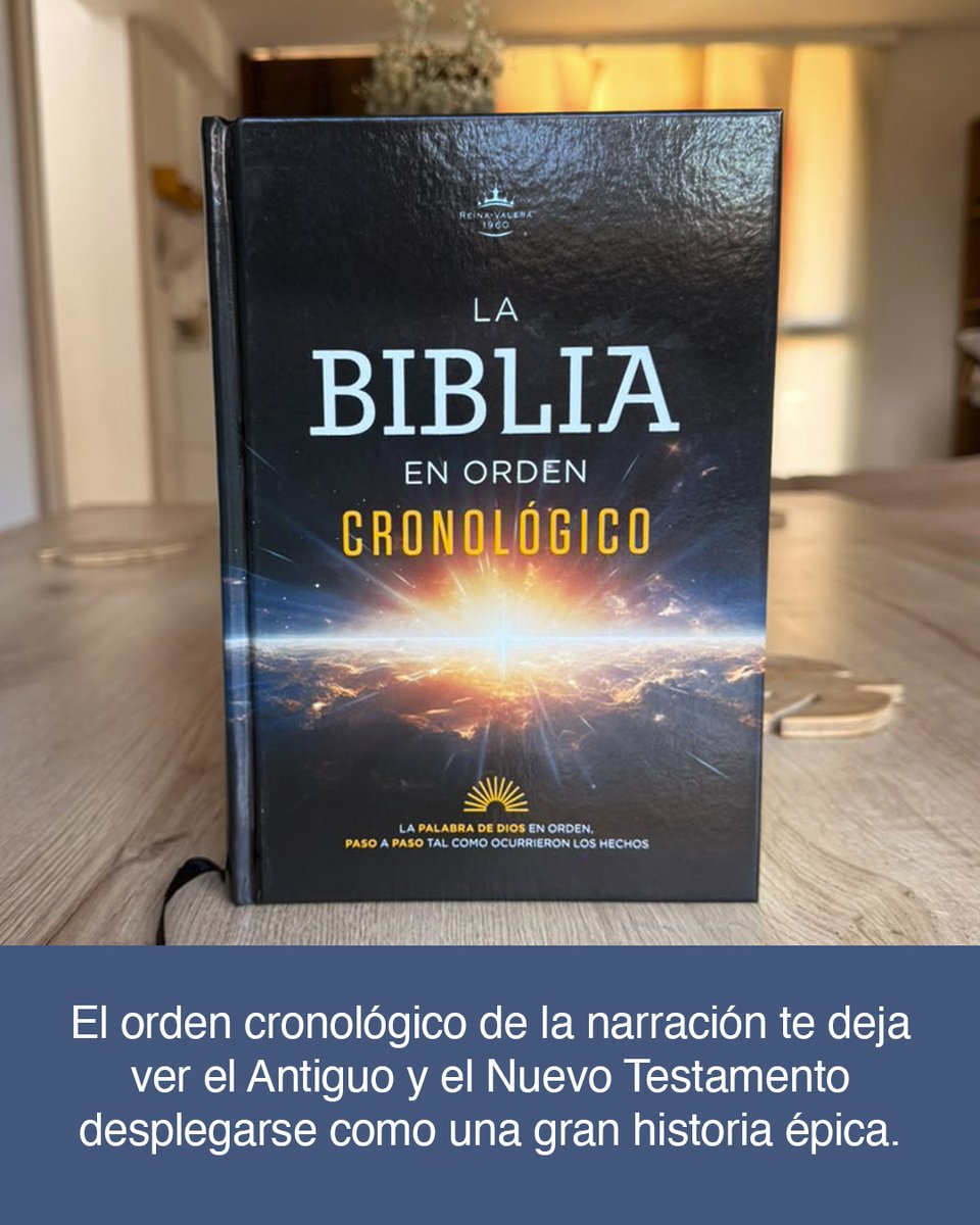 EdPortavoz's tweet photo. Esta Biblia está organizada en orden cronológico, para que puedas vivir cada acontecimiento tal como sucedió, de principio a fin.
#BibliaEnOrdenCronológico #BibliaCronológica #ReinaValera1960 #RVR60 #BibliaDeEstudio #LecturaBíblica #PlanDeLectura #365Días #DevocionalDiario https://t.co/Wj8n3aBKsF