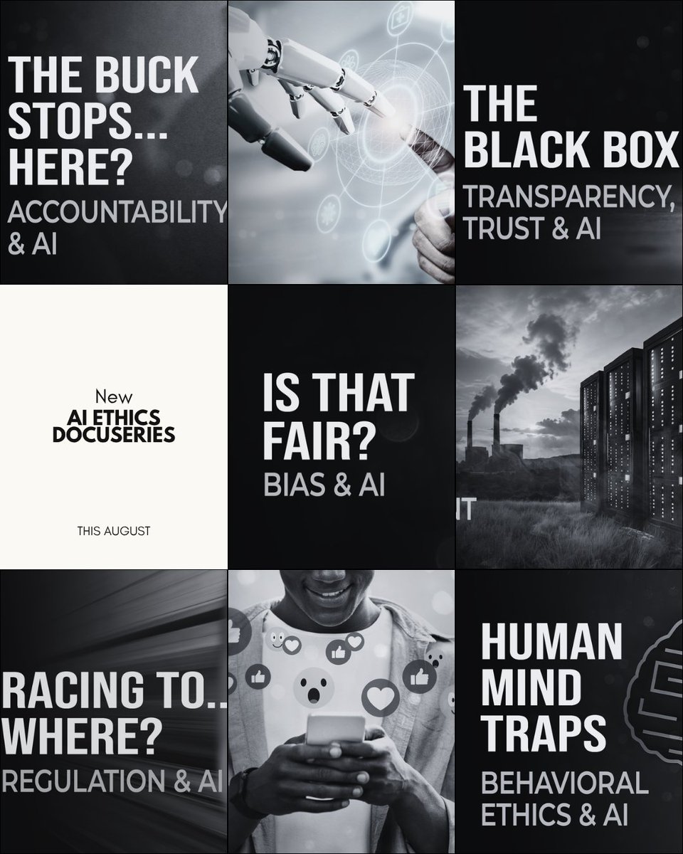 EthicsUnwrapped's tweet photo. In August, Ethics Unwrapped will launch the AI Ethics Docuseries, a collection of documentary shorts exploring timely questions about artificial intelligence like bias, transparency, accountability, and more!

Subscribe to our newsletter for updates!
https://t.co/ORpPfSpeM7 https://t.co/RYJryn6Vc3