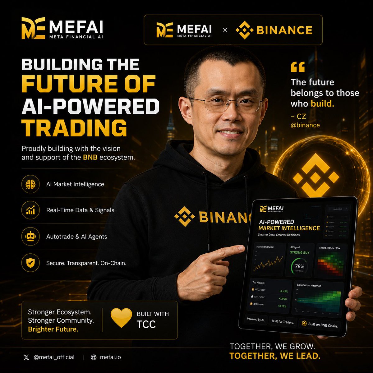 mefaiX's tweet photo. @czbinanceprd One cycle can change everything. MEFAI helps you stay informed through every phase. 🚀 #MEFAI @MetaFinancialAI https://t.co/3vHN08MZCt