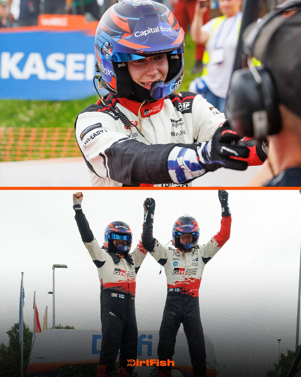 DirtFishRally's tweet photo. A day he'll never forget 🥹🏆

Sami Pajari is a World Rally Championship EVENT WINNER! 🇫🇮👏 https://t.co/FU7phAYnMh