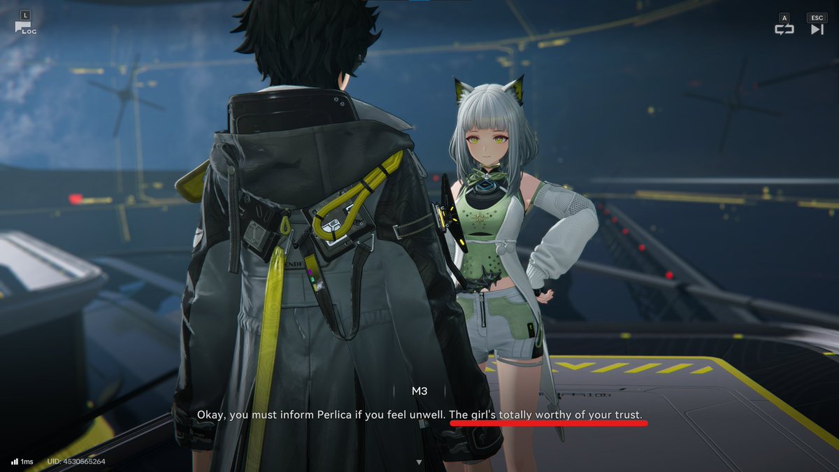Mr_Code99's tweet photo. That is such a strange sentence... Either Perlica gonna be the only one that we can trust or plot twist Perlica is like Kal'tsit in Arknights https://t.co/lxaOW1pdLN