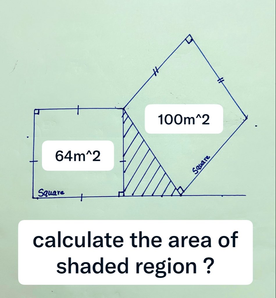 mathtech789's tweet photo. Calculate the area of shaded region? https://t.co/Xk5djmdSjX