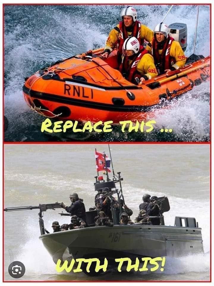 Turelli8814's tweet photo. @badsciencemonk The @RNLI have over 200k a year from orsted a danish energy company and thousands from the navy’s charity too. We should have burnt all their boats years ago the traitors need hanging. https://t.co/uqIxxfe3rn