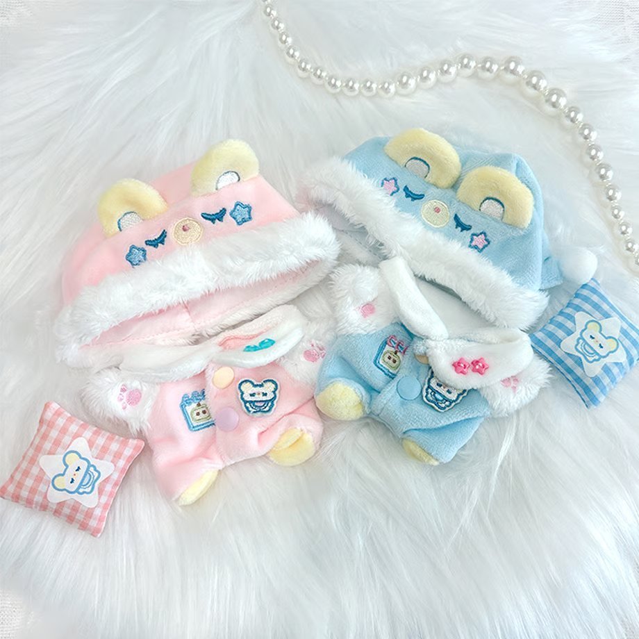 G.triGer】 ぬいぐるみ用もこもこくま耳パジャマ(10cm用) ふわふわの
