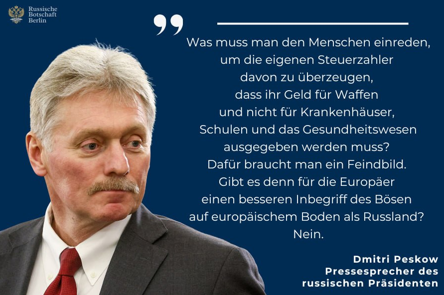 FalkBernhard's tweet photo. Treffende Beschreibung der aktuellen Situation
in der BRD durch Dmitry Sergeyevich Peskov,
den Sprecher der Russischen Föderation: https://t.co/tDHpY2Ahgo