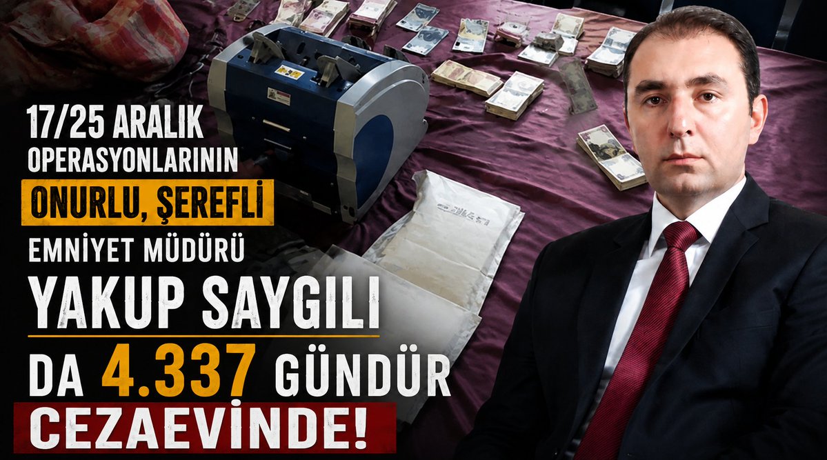 muhammedsarslan's tweet photo. O da bir şey mi canım…

17/25 Aralık operasyonlarının onurlu, şerefli Emniyet Müdürü Yakup Saygılı da 4.337 gündür cezaevinde. https://t.co/7anEZsu1s6
