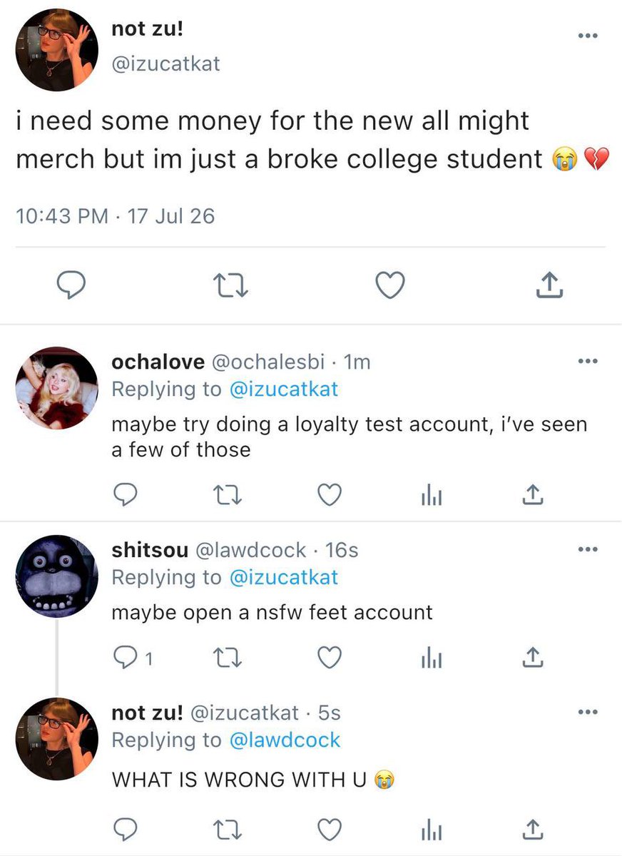 tskatsukii's tweet photo. .ᐟ.ᐟ a #bkdk socmed au

; wherein izuku is a broke college student in need of money for all might merch so he makes a loyalty test account and one of his clients refer him to katsuki bakugo, his high school sweetheart turned ex. https://t.co/FTYe438qJ7