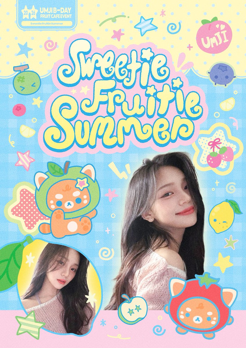 umlelujah's tweet photo. ᴜᴍᴊɪ ʙ-ᴅᴀʏ ғʀᴜɪᴛ ᴄᴀғᴇ ᴇᴠᴇɴᴛ
🍎🍊🍌🥝🫐🍇🍒🍑🍈🍓

　　　/λ____/λ
　　　દ  ˏˏ•⩊•ˏˏ ૩ < ♡
　　　l    > 🍋<|

✧ 𝟮𝟲. 𝟬𝟴. 𝟭𝟱 - 𝟮𝟲. 𝟬𝟴. 𝟭𝟳
✧ 과일에 반하다 프루타_신촌점

#엄지에_반하다
#A_SLICE_OF_SUMMER https://t.co/gu0FYMUyJl