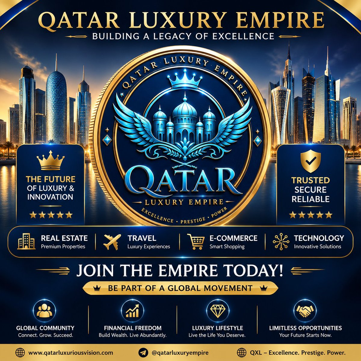 ambassador0x's tweet photo. 🚀 $QXL is coming to Sidra DEX, Insha'Allah!💥

A major milestone for the 🇶🇦( Qatar Luxury Empire) ecosystem. Stay tuned for official updates—the journey is just getting started. 💎👑

#QXL #SidraDEX #QatarLuxuryEmpire https://t.co/nFKe3t1H64
