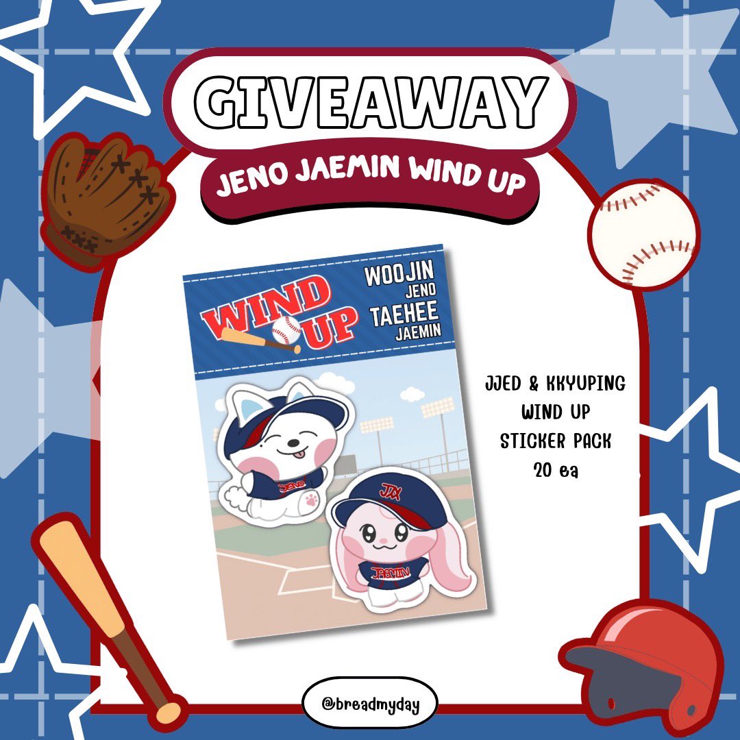 breadmyday's tweet photo. Pls kindly RT 🙏🏻

GIVEAWAY
JNJM FANMEETING in BKK

🐶Jjed &amp; Kkyuping 🐰
⚾️ Wind up Sticker pack 20ea

🗓️ 7,9 AUG 2026
🕰 TMB
📍IMPACT ARENA 

#NCTJNJM_FANMEETING_TOUR
#NCTJNJM_FANMEETING_TOUR_DUALITY https://t.co/9rZlc6uL6c