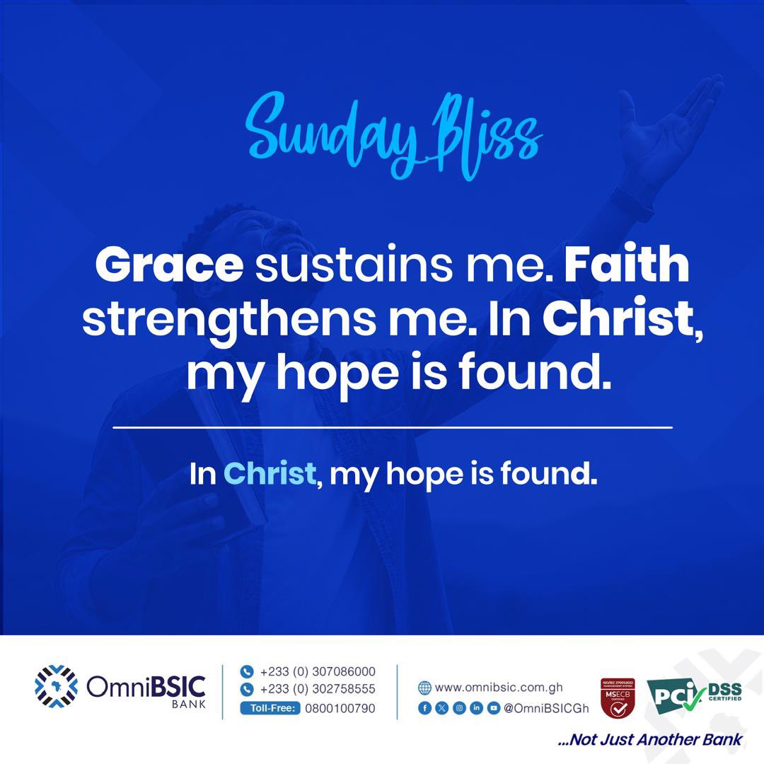 OmniBSICGh's tweet photo. Amen 🙏
#SundayBliss #SundayMotivation #OmniBSICBank #NotJustAnotherBank https://t.co/qenbHxES7z