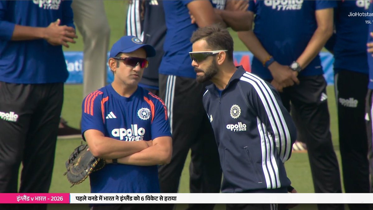 ImTanujSingh's tweet photo. VIRAT KOHLI &amp; GAUTAM GAMBHIR HAVING CHAT TOGETHER AT LORD'S. https://t.co/tQQzY1FeMr