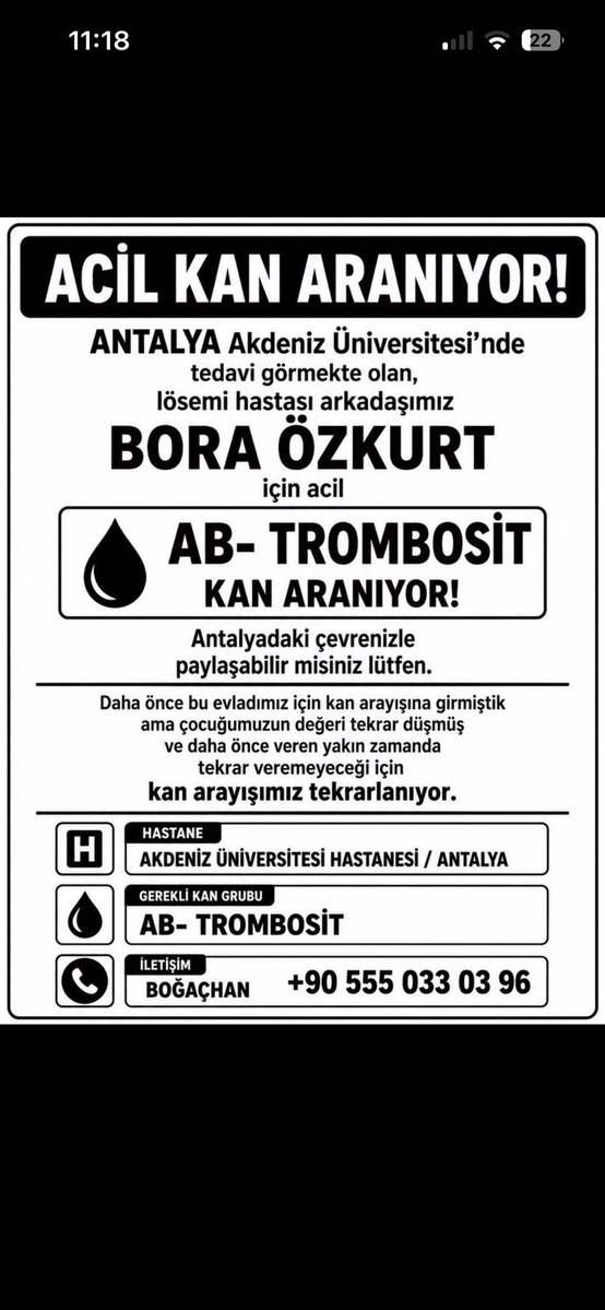 Qizik_Diya's tweet photo. Günlerdir paylaşım yapıyoruz.
Ama ne yazık ki kan ihtiyacımız bulunamadı.
Arayışımız devam ediyor.
AB- trombosit kan!!! https://t.co/XvpDXl4vcK