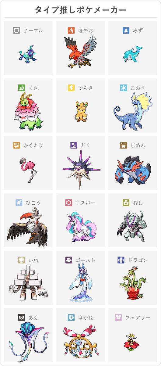 DoveKyle's tweet photo. #タイプ推しポケメーカー https://t.co/RN5mVKKDGW