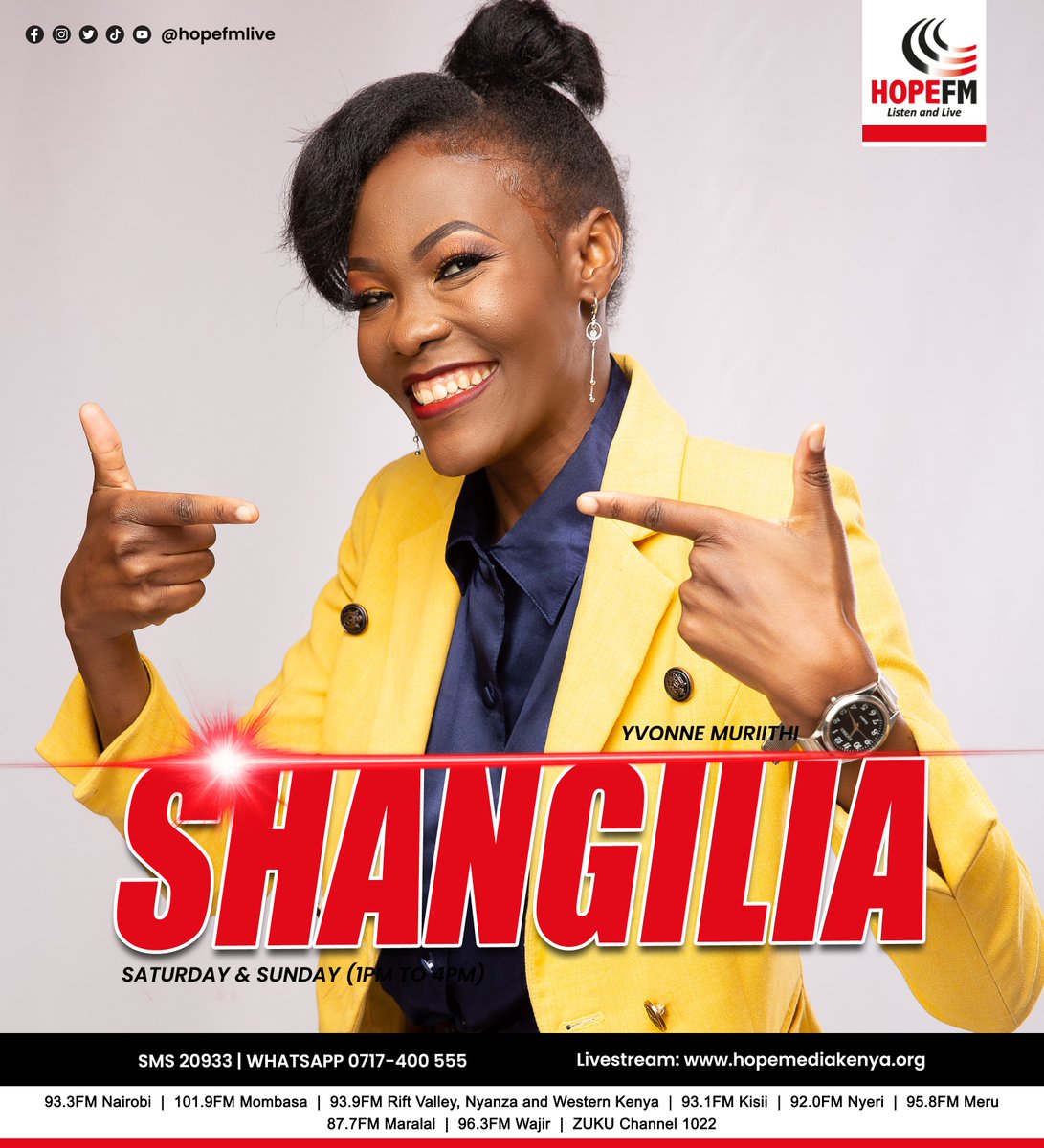 HopeFMLive's tweet photo. #Shangilia na #Cheerleader @YvonneMuriithi
Wafilipi 3:10
Nataka nimjue Kristo na nguvu ya ufufuo wake na nishi riki mateso yake, niwe kama yeye katika kifo chake;
#Genesis18V14
#MotoSana https://t.co/jIlPi0MmSD