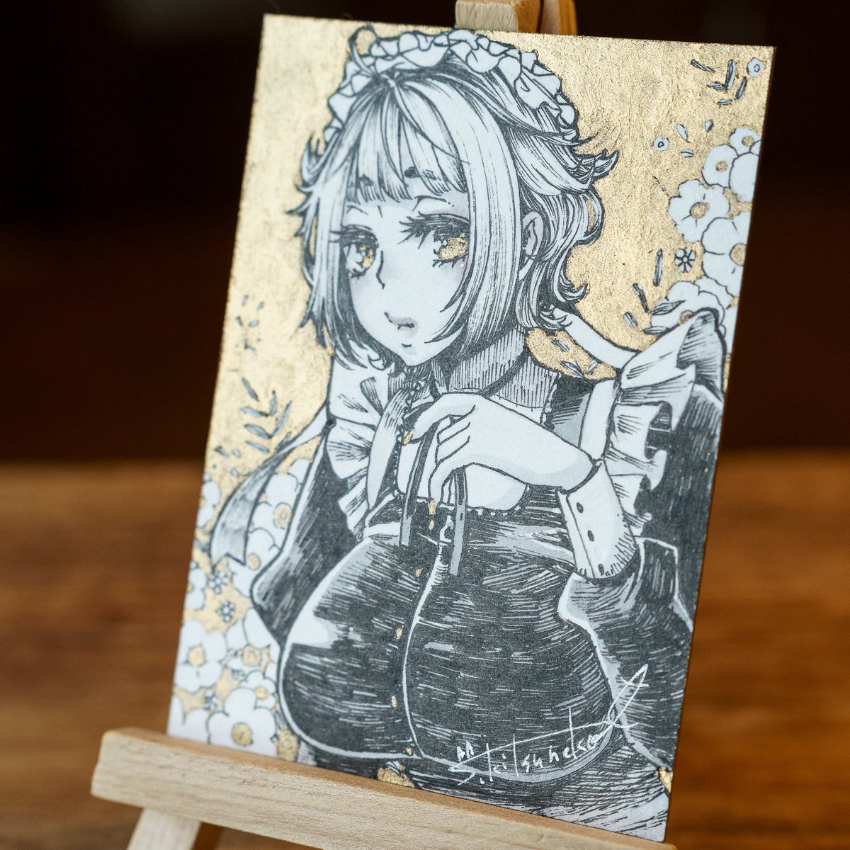 kitsuneko_anko's tweet photo. atcサイズの原画のヤフオク出品、本日最終日となりますー、22時くらいかな？どうぞよろしくお願い致します🙏
https://t.co/NOf9vbcgiu https://t.co/gyZDmf4yiQ