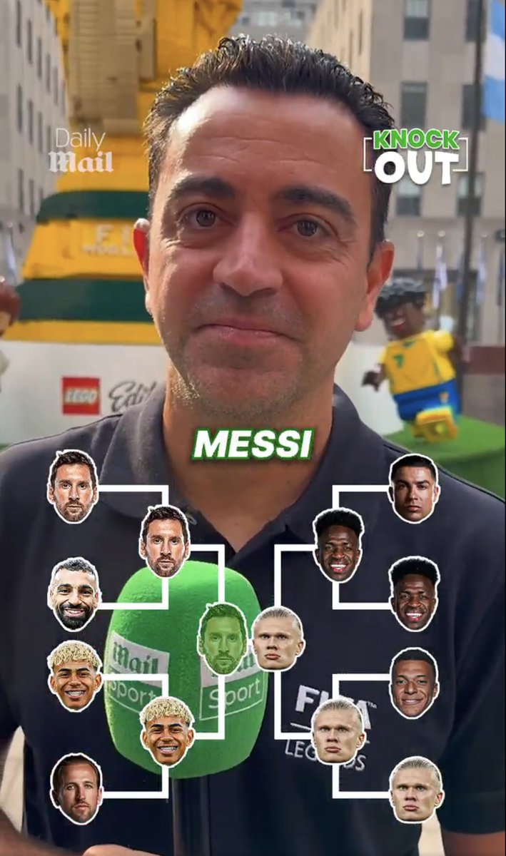 TouchlineX's tweet photo. 🚨 𝗡𝗘𝗪: Xavi doing a World Cup knock-out.

• Messi or Mo Salah? "Messi."

• Yamal or Kane? "Lamine Yamal."

• Cristiano or Vinicius? "Vinicius."

• Mbappé or Haaland? "Haaland."

• Vinicius or Haaland? "Haaland."

• Messi or Yamal? "Messi."

• Messi or Haaland? "Messi." https://t.co/AccxHFuwCI