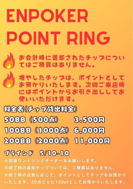 🔥リングゲーム🔥 2卓10名様で進行中で非常に盛り上がっています🔥 内1