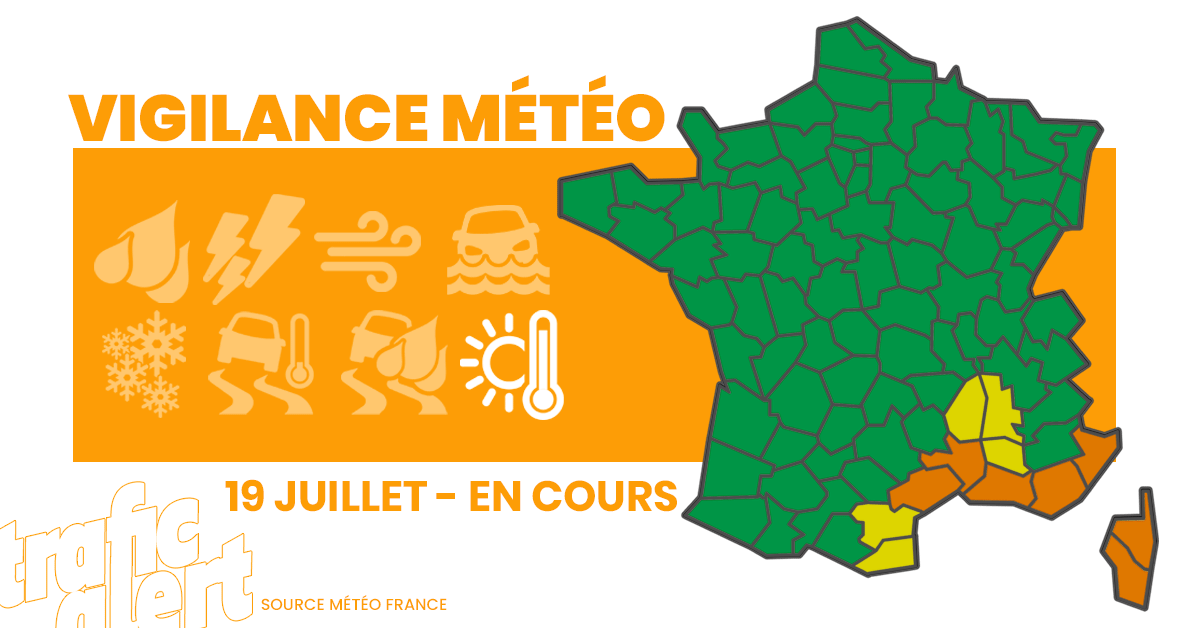 trafic_msgu's tweet photo. 🌡️  CANICULE | La canicule persiste sur les départements côtiers du sud-est et la Corse, le mercure restera élevé avec de pointes à 40°C sur le Var dans l'arrière-pays, ailleur de 35 à 39°C.  ➡️ https://t.co/NGmQBbOeqx https://t.co/JEiCLcATeP