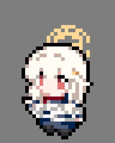 Gatialo_On's tweet photo. 内海アオバ（制服）
#ブルアカ #BlueArchive #ドット絵 https://t.co/2pbPVL163t