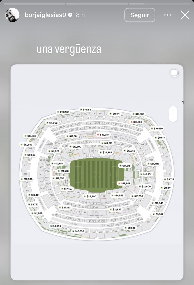 GolSinVAR's tweet photo. Enorme @BorjaIglesias9 denunciando de manera pública los desorbitados precios para la final del Mundial y no ser parte del circo que rodea a toda la mafia llamada FIFA. https://t.co/icD6YvtgBD