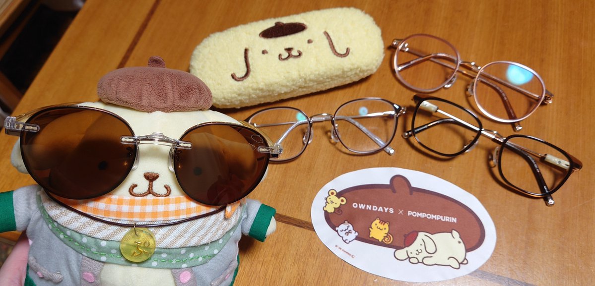 riputen's tweet photo. プリン眼鏡にレンズ入れてきました!!
2本はお母さんの分!
老眼鏡買おうよと言いくるめ��プリン眼鏡にしてもらいました❤
気に入ってくれたようです❤
#ポムポムプリン
#ポムバサダー
#ポム活
#オンデーズ
#OWNDAYS https://t.co/CfqGNVFQ5l