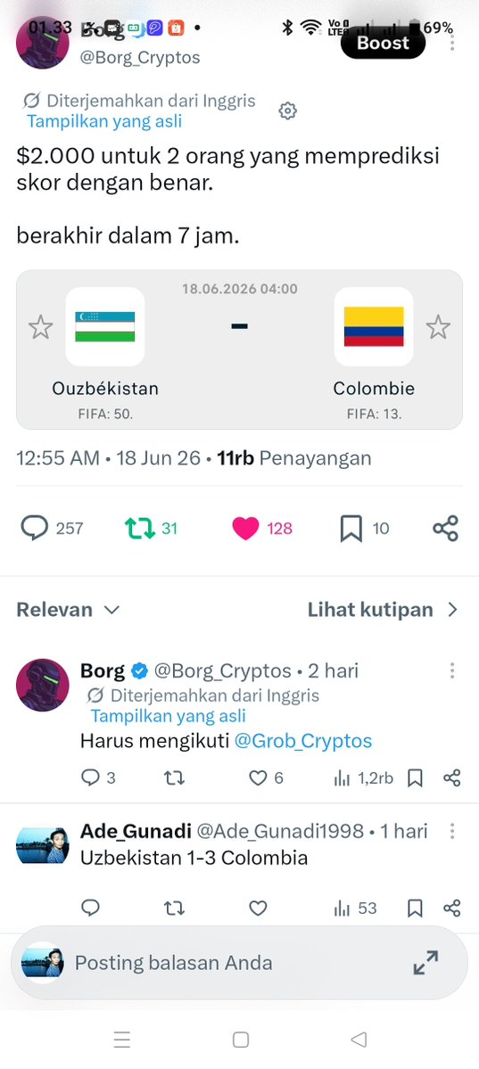 Ade_Gunadi1998's tweet photo. @Borg_Cryptos I just hope you don't give false hope to the people who answered correctly; you cannot imagine how much that promised money means to them—they need it for their families or to buy something they have long dreamed of. https://t.co/ZbPuzDwPG8