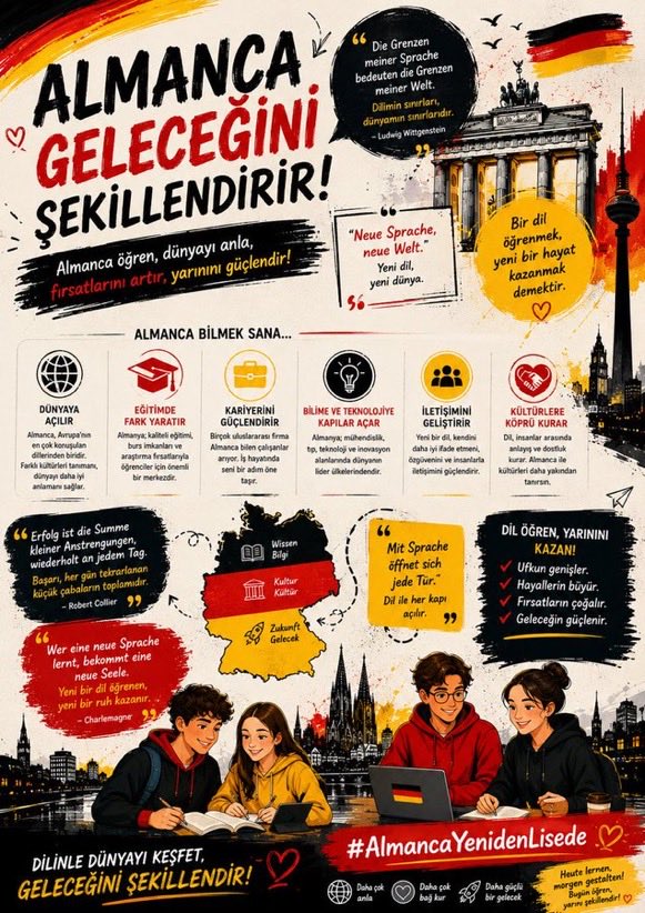 BirgulBalaban's tweet photo. Bugün verilecek bir karar, yarının çok dilli nesillerini yetiştirebilir . Öğrencilerimizin geleceği için #AlmancaYenidenLisede @tcmeb
@Yusuf__Tekin https://t.co/u9NKkn68SD