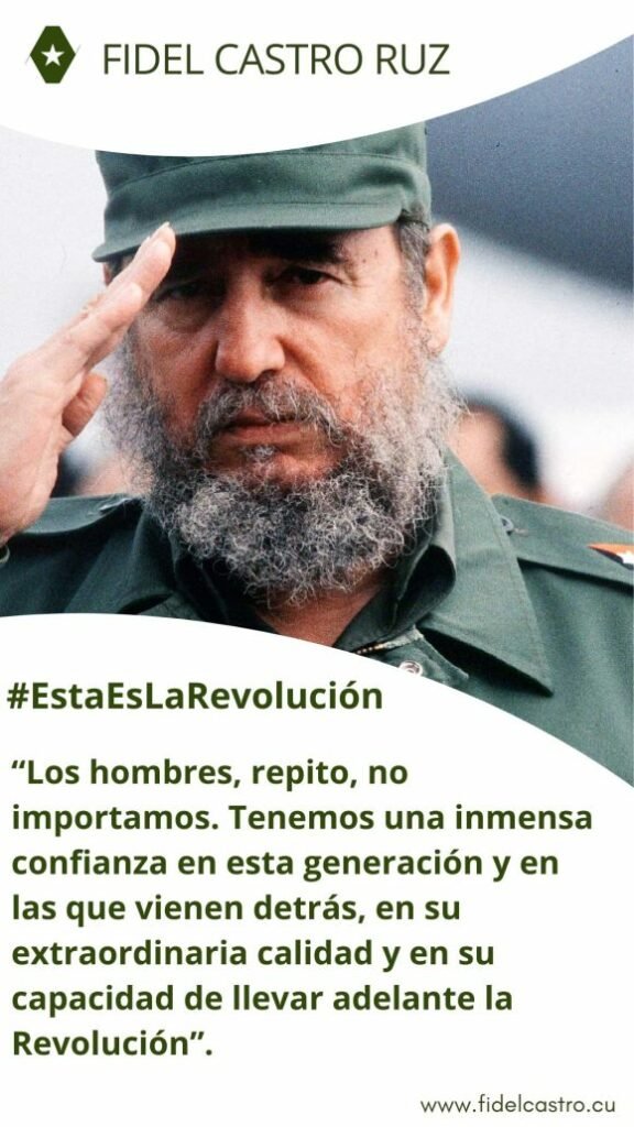 taimirsc's tweet photo. #FidelPorSiempre."Los hombres,  repito no importamos.Tenemos una inmensa confianza en esta generación y en las que vienen detrás, en su extraordinaria calidad y en su capacidad de llevar adelante la Revolución. 
#100AñosConFidel 
@CONAVIL_ECM 
Faltan 26 días https://t.co/3rUON1xYNb