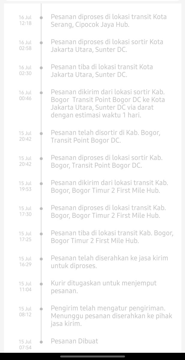 dlcs_matcha's tweet photo. Woy @ShopeeID @ShopeeCare kenapa ini barang dibawa bolak balik terus ke sunter kocak????? Ini udah sampe daerah tujuan lho tinggal dikirim, kenapa malah dibawa lagi ke pusat sortir jkt?????? https://t.co/EtIgkBLFgo