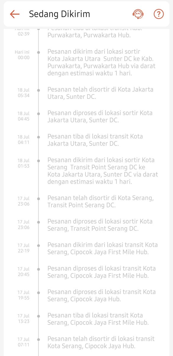 dlcs_matcha's tweet photo. Woy @ShopeeID @ShopeeCare kenapa ini barang dibawa bolak balik terus ke sunter kocak????? Ini udah sampe daerah tujuan lho tinggal dikirim, kenapa malah dibawa lagi ke pusat sortir jkt?????? https://t.co/EtIgkBLFgo