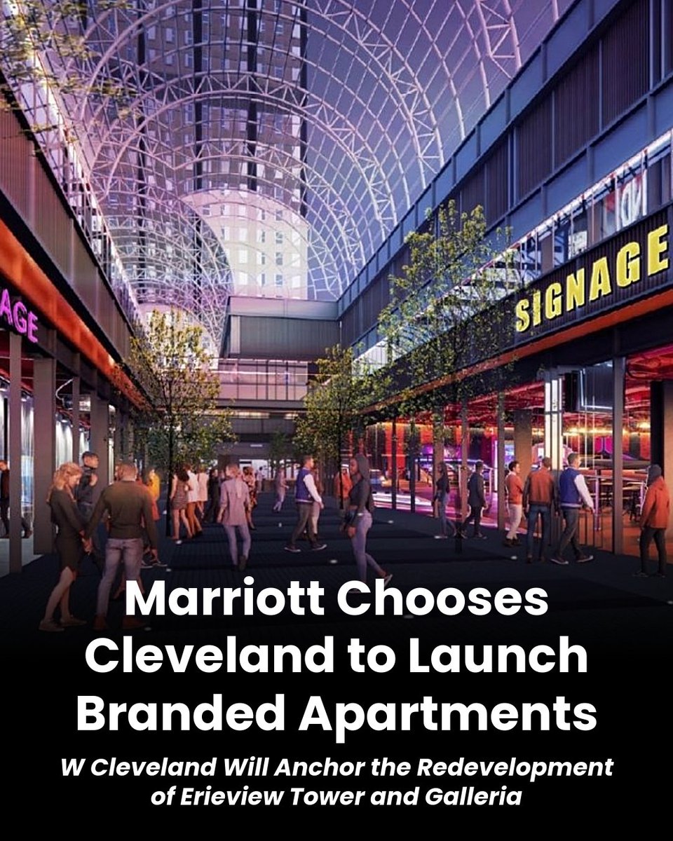 GreaterCLE's tweet photo. Cleveland will be home to a first-of-its-kind concept from Marriott International. 🏙️

🔗 Learn More: https://t.co/ndDGyOr9bM

#GreaterCLE #AllIn https://t.co/ikbK2zAUce