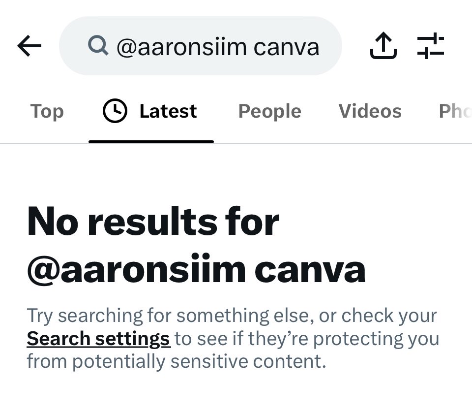 aaronsiim's tweet photo. @nikitabier You’ve got to fix Twitter Search. It’s been broken for years. https://t.co/XbWq78BSAs