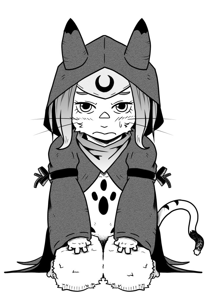 jcomsenpai's tweet photo. 土下座でアイルーっていうなら、やはりツキノか？
ひとまずモノクロ版。カラーと差分は明日から作りましょ。 https://t.co/JJlVsEKE8v