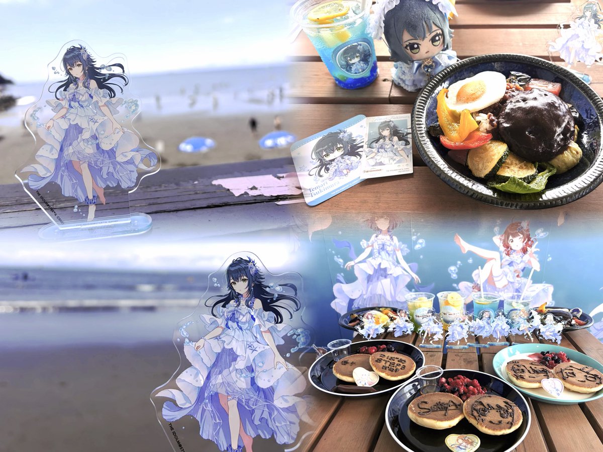 morrose3's tweet photo. スイーツパラダイス海の家コラボ🌊

海を背景に食べるご飯が最高でした😭
アクスタもかわいく撮れて大満足です💯 https://t.co/JbueddXFDm