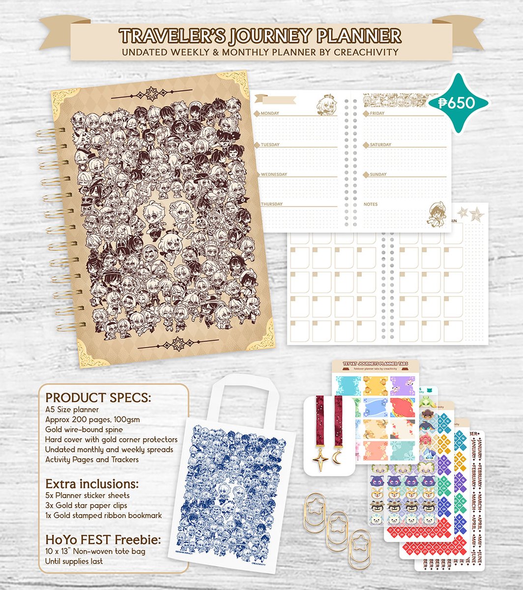 creachivity_art's tweet photo. Finally have my HOYOFEST PH Catalog up!

📌 Booth #27 with @nautikalmiles 💖
📅 POs until July 26th
🌟 Genshin, HSR, Tears of Themis, ZZZ
📕 Planner, Journals, Charms, Pins, Stationery

Giveaway rules in replies ✨

#HoYoFEST2026 #HoyofestPH https://t.co/nDkAwa42c7