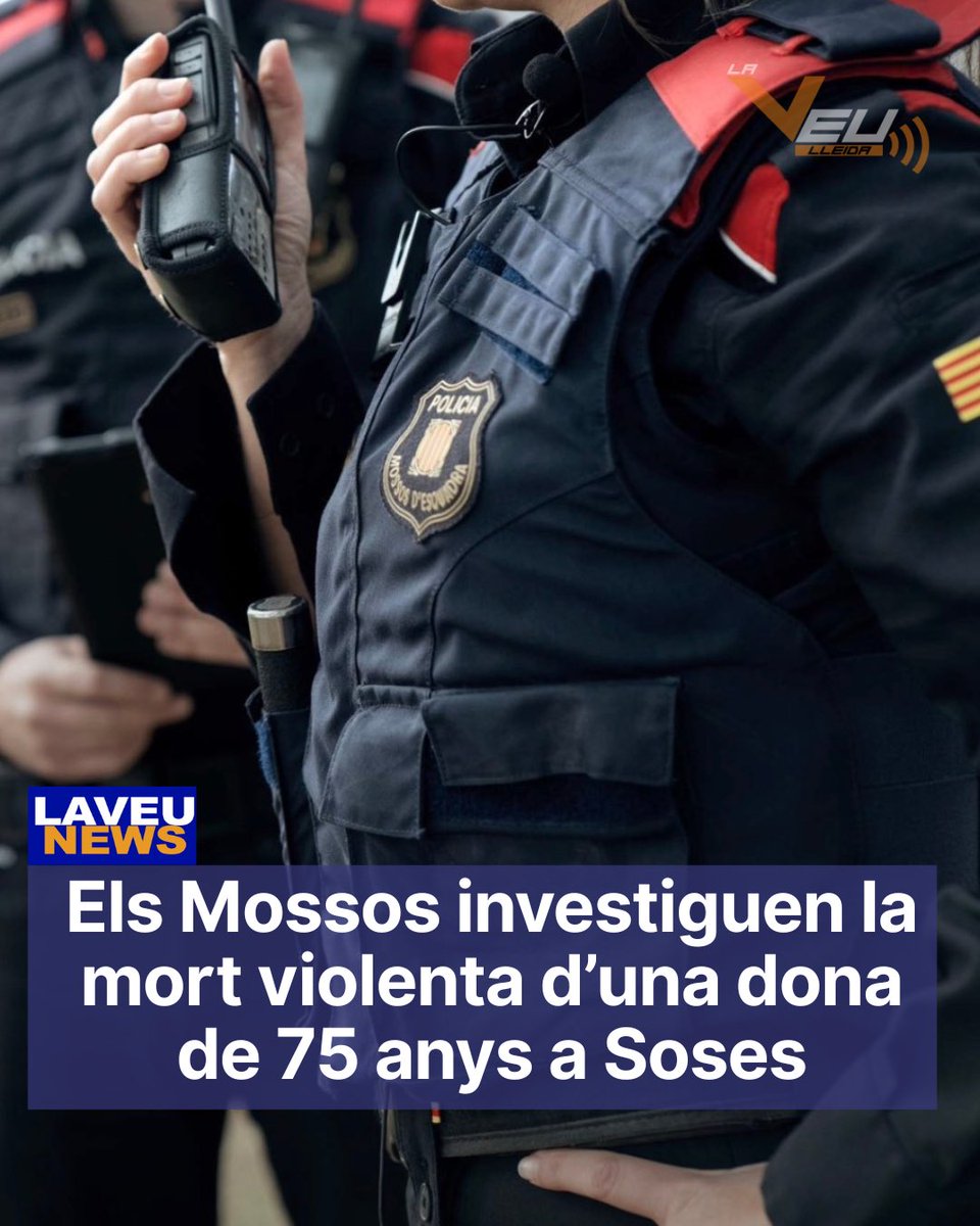 laveudelleida's tweet photo. #laveunews: Els @mossos investiguen la mort violenta d’una dona de 75 anys localitzada aquesta passada nit en un camp de conreu de #Soses. La víctima havia sortit a passejar per una zona boscosa i no va tornar. El cas es troba sota secret de sumari. #Lleida #laveudelleida https://t.co/ySk0kmGQPd
