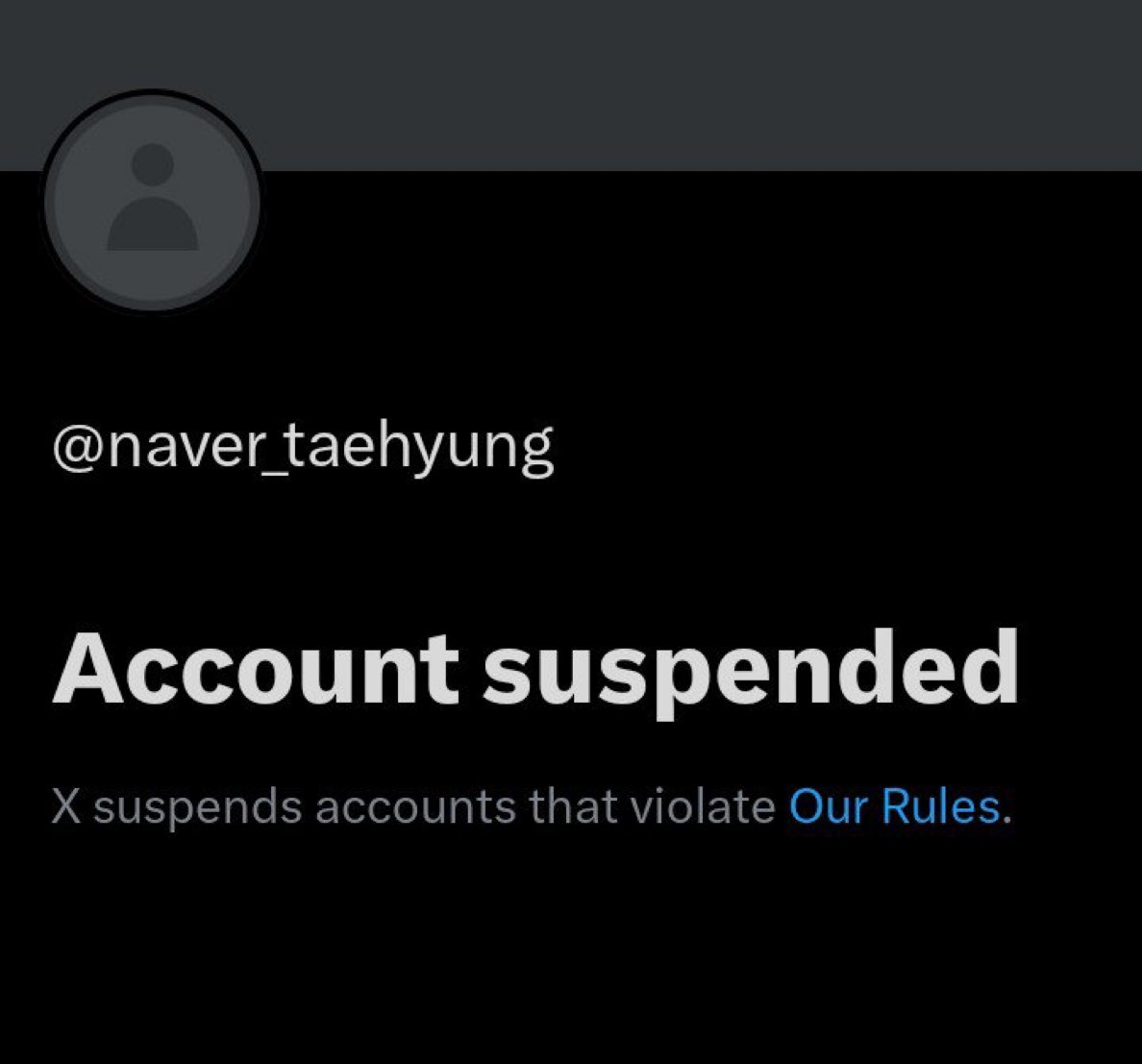 KIMTAEHYUNGBAR_'s tweet photo. Hello @Support @X

I have been following the user @naver_taehyung. I know this account user has never knowingly done anything in violating any of the X (formerly known as Twitter) rules to be suspended. 
Please lift the suspension. Thank you for your prompt action in advance. https://t.co/cdJWkF8b3j