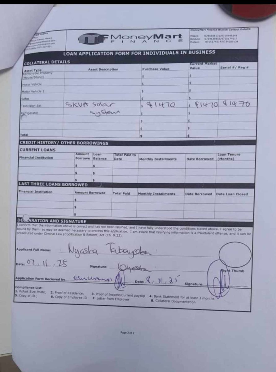CrimeWatchZW's tweet photo. I bought a solar system through a group-buying deal from China that was advertised by Lucy Nyasha Takaedza. She told me it would take two months for the solar system to arrive. The total price was US$1,090, and I paid a deposit of US$495.

After two months, she did not deliver the solar system I had paid for. Instead, she went to a solar company in Harare and took a solar system on credit. She signed an agreement that required monthly payments for eight months.

She then told me that my solar system had arrived and that her team would install it for free. The installation was completed, and I believed it was the solar system I had bought.

It was only after the installation that I found out the solar system was actually on credit. The installers asked for my personal details, and that is when I learned that the system had not been paid for.

When I asked Lucy about it, she promised to sort everything out and take responsibility. After that, she disappeared and stopped answering my calls and messages.

Later, the solar company came to my home to take back the solar system because the monthly payments had not been made.