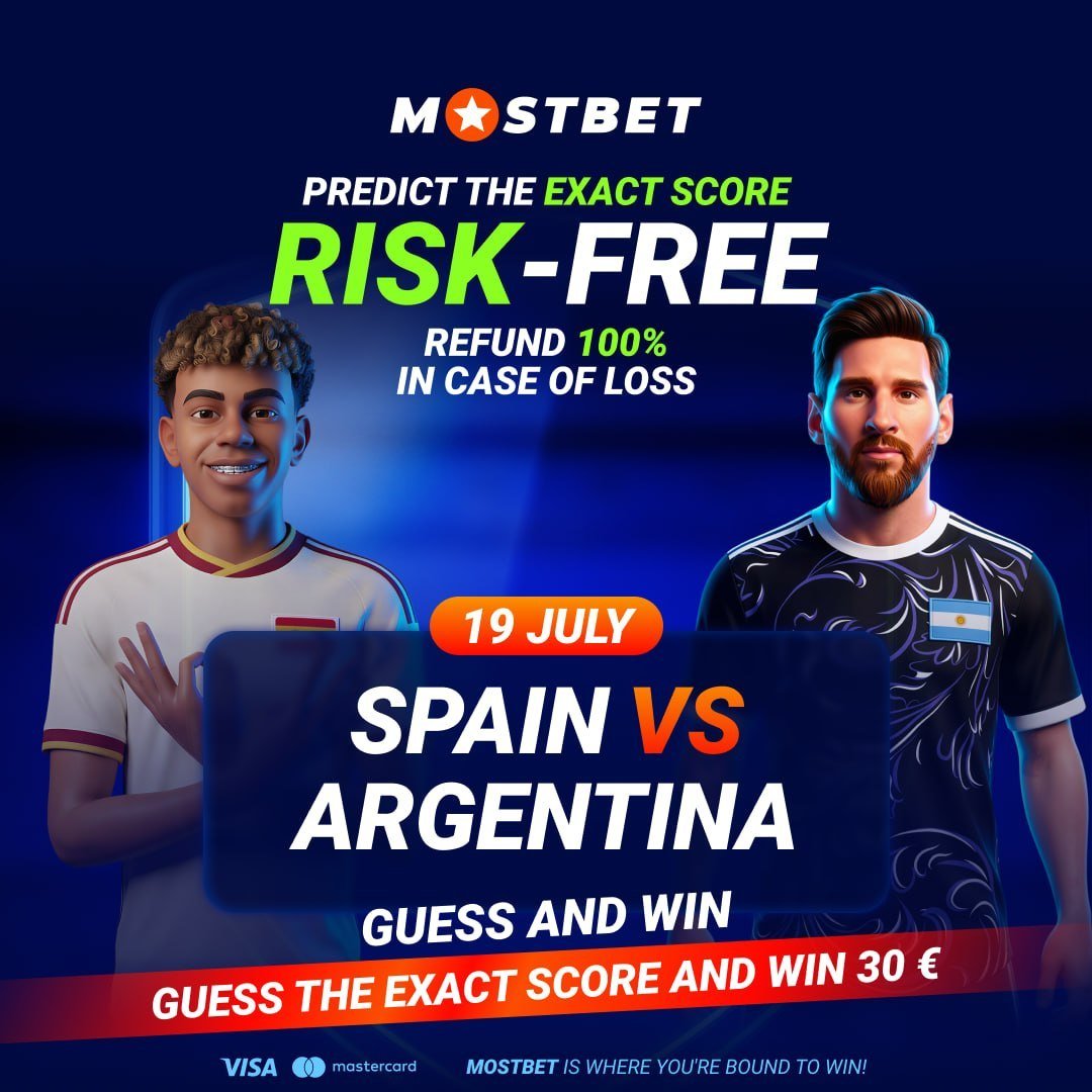 MostbetPromo_'s tweet photo. #SPAIN ⚔️ #ARGENTINA — PREDICT THE EXACT SCORE! 🇪🇸⚔️🇦🇷

🎯 #Mostbet Promocode : FF135
Mosbet Registration : https://t.co/NpUT0m1FLq

Submit your prediction through the MOSTBET Telegram Bot and get a chance to receive a €30 Free Bet! ⚽️

📝 How to participate:

1. Write your MOSTBET ID
2. Submit your answer.

➡️ PARTICIPATE HERE ⬅️

🎁 Prize: €30 Free Bet for all correct predictions.

⏳ Hurry! Predictions close at kick-off. 🔥