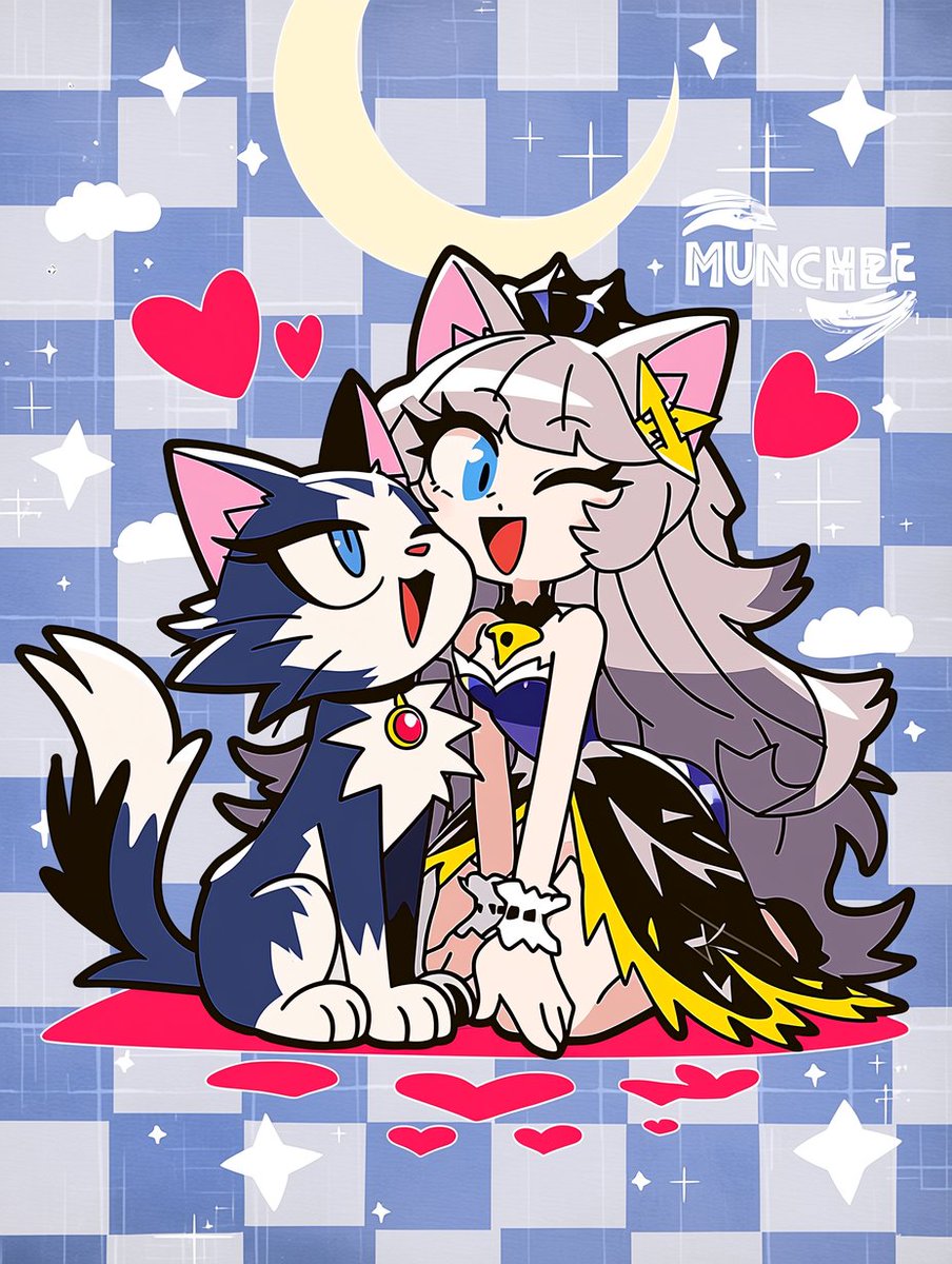 LUNARIA2026's tweet photo. ルナリアです。ポップな感じでイラスト作ってみました。#link猫展 https://t.co/Cq7e7ZjNgj