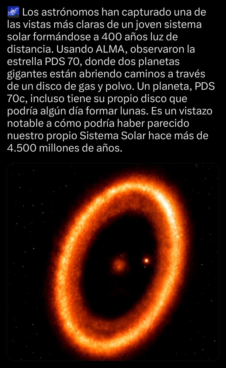 la_verdad_eaf's tweet photo. Los astrónomos han capturado una de las vistas más clarasdee un joven sistema oficial. https://t.co/Vbzzci6SyK