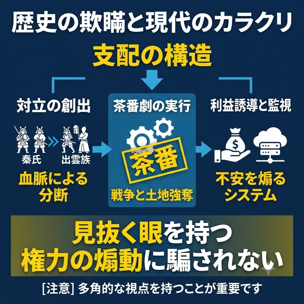 hide2951889's tweet photo. 歴史の欺瞞と現代社会のカラクリ

【戊辰戦争からマイナンバー制度まで】

歴史というものは、常に勝者によって書き換えられ、大衆を操作するための「茶番劇」として利用されてきました。

過去の戦乱から現代の制度導入に至るまで、その背後には特定の勢力による巧妙な社会操作のシナリオが存在しています。

本稿では、歴史の真実を解き明かしつつ、現代社会を支配する「不安を煽るシステム」の正体を考察します。

▼戊辰戦争の真実：秦氏と秦氏の「茶番」▼

一般的に「薩長同盟（島津・毛利）」と「会津藩」の激突として知られる「戊辰戦争」ですが、実は両陣営ともに「秦氏」という同じ血筋によって構成されていた可能性が極めて高いと言えます。

会津藩の「五芒星」や、随所に見られる「赤」のシンボルは、秦氏との強い繋がりを示唆しています。

つまり、戊辰戦争は異なる思想の衝突ではなく、秦氏同士が結束して地域を虐殺し、土地を強奪するための内部抗争であったと解釈できます。

さらに、薩摩藩と会津藩の両方に籍を置いたとされる人物の存在は、両藩が最初から繋がっていたという決定的な証拠であり、この戦争が国民を犠牲にした茶番であったことを裏付けています。

▼歴史の裏側に潜む「秦氏」と「出雲族」の対立▼

戦後の歴史もまた、この血筋の争いに支配されてきました。かつて「2.26事件」を主導した秩父宮は、秦氏の血筋である会津藩の女性と結婚しており、秦氏側の一員でした。

対する昭和天皇は「海軍（出雲族）」の肩を持つようになり、その後の第二次大戦を経て、秦氏側（陸軍）が裁かれるという構造が作られました。

「南京虐殺」などの歴史的事象も、明確な証拠が乏しいにもかかわらず語り継がれているのは、特定の勢力を断罪し、権力構造を固定���するための論理に過ぎないからではないでしょうか。

ジャーナリズムの欺瞞：マッチポンプによる利益誘導

現代のジャーナリズムや陰謀論もまた、しばしばマッチポンプの構造に陥っています。

例えば、食品添加物の危険性を説いて自身の著作を売り込む人物のように、世間の不安を煽り、その解決策を提示することで私腹を肥やす手法が横行しています。

これは、日本社会を劣化させてきた企業や個人に見られる典型的なパターンであり、我々はこうした「情報操作」の罠に自覚的である必要があります。

【マイナンバー制度に隠された意図】

現在注目を集めているマイナンバー制度についても、過度な不安は禁物です。

制度の構築に関わった担当者の解説によれば、セキュリティ対策は諸外国の事例を参考に厳格に設計されており、12桁の番号だけで全てが筒抜けになるとい���懸念には誇張も含まれ��います。

本質的な問題は、[Your MyNumber]の有無ではなく、既に我々の個人情報が行政の手中に握られているという事実です。

結局のところ、権力側が制度導入のたびに国民の不安を煽り、それによってコントロールを強化し、自らに都合の良い状況を作り出すことこそが彼らのやり口です。

◆結論：彼らの狡猾さを見抜く眼を◆

歴史上の戦争から現代のデジタル監視社会に至るまで、彼らは一貫して「対立」と「不安」を創出し、民衆を翻弄してきました。しかし、彼らの設計図の細部を一つひとつ紐解いていけば、その欺瞞は隠しきれません。

我々に必要なのは、メディアや権力が流す情報を鵜呑みにすることではなく、歴史の裏に隠された血脈や、利益誘導の構造を冷静に分析する「眼」を持つことです。彼らの煽動に惑わされず、自らの知���で物事の本質を見極めることこそが、この複雑な現代社会を賢明に生き抜く唯一の鍵と��るでしょう。

【注意・免責事項】
本稿で述べられた歴史解釈や社会分析は、特定の視点に基づいた考察であり、学術的な定説とは異なる場合があります。

また、現代社会における情報や制度については、常に最新の公的発表や信頼できる複数の情報源を確認し、ご自身で真偽を慎重に見極めるようにしてください。不確かな情報に惑わされることなく、多角的な視点を持つことが重要です。