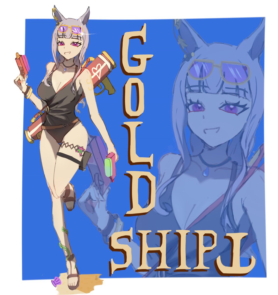 Shiroiorio's tweet photo. Le goldshi summer🐴⚓️🛳️
#umamusume #goldship #umamusumeprettyderby https://t.co/Zgx5nn2QSy