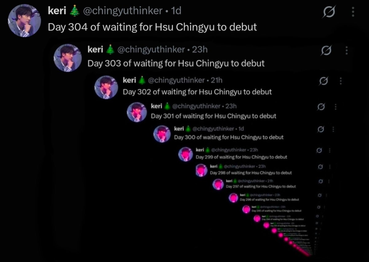 chingyuthinker's tweet photo. Day 305 of waiting for Hsu Chingyu to debut https://t.co/FLUprW7Q5Y