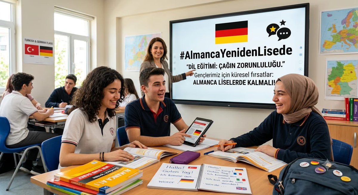 rszdry's tweet photo. Yıllarca üniversitelerde yetiştirilen, devletimizin emek ve kaynak ayırdığı Almanca öğretmenleri bugün dersleri azaltıldığı için norm fazlası oluyor, alanı dışında görevlendiriliyor ve bilgi birikimlerini öğrencilerine aktaramıyor.

Bir ülke, yetiştirdiği insan kaynağını atıl bırakmamalıdır.

Sayın karar vericiler,

Almanca öğretmenleri ayrıcalık istemiyor.

Yetiştirildikleri alanda görev yapmayı, öğrencileriyle buluşmayı ve ülkemize katkı sunmayı istiyor.

@Yusuf__Tekin @tcmeb @CBegitimogretim @mebabdigm @cemgencoglu @meb_ttkb @cengizmete @meb_ogm @ebubekirsavasci @mebtegm 
@cftcblnt @mebpgm @CihadDemirli @farukyelkenci

Çözüm; #AlmancaYenidenLisede