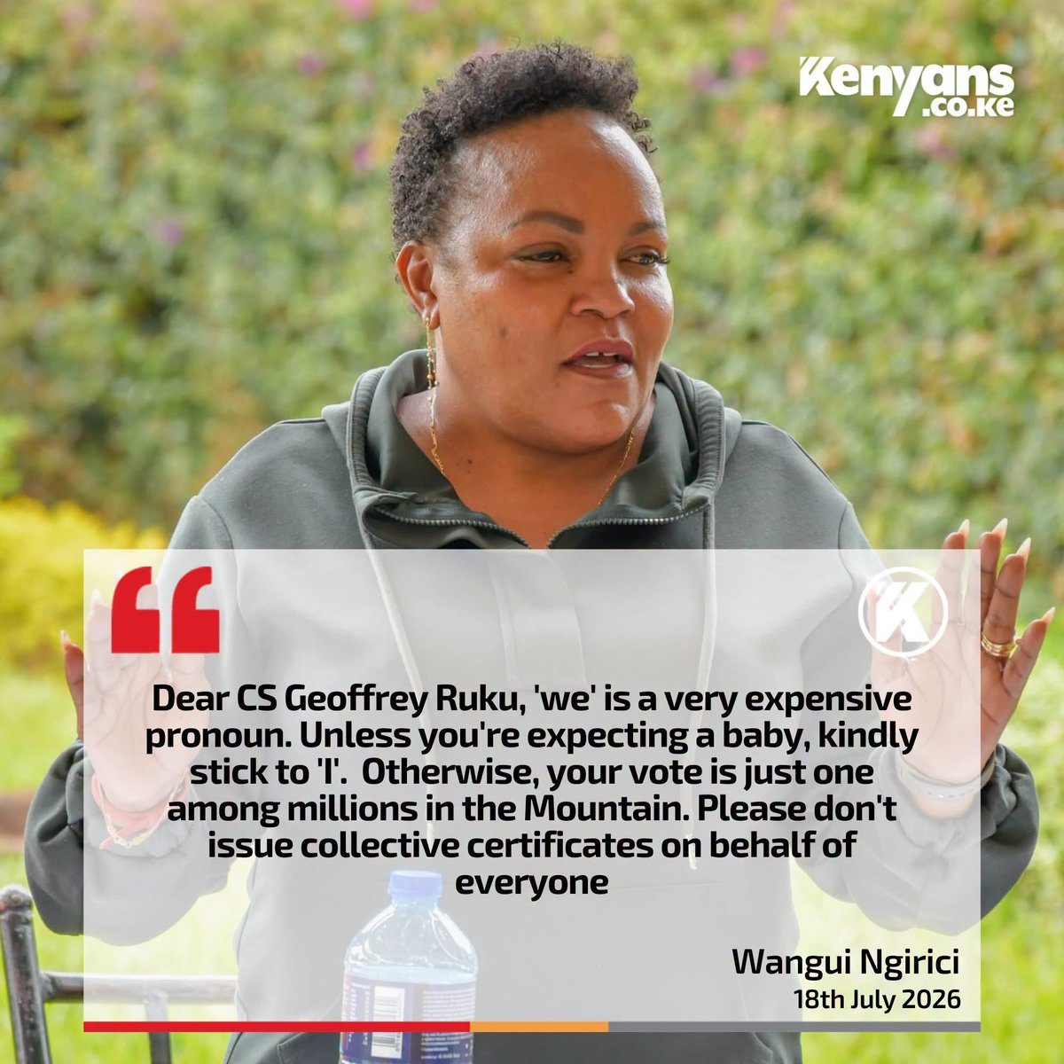 Kawy_Pam's tweet photo. CS Rûkû(kuni) in Kimeru,has been told to  use the pronoun 'I' when talking about Mt Kenya, unless he's Pregnant 😭😭! https://t.co/6egAnYWkKi