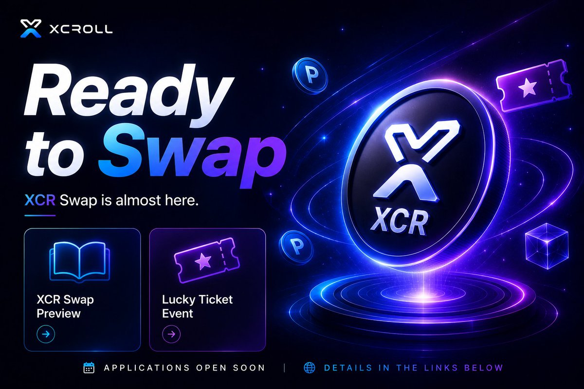 xcroll_official's tweet photo. Final reminder before XCR Swap begins. #XCROLL #swap

Before applications open, take a moment to review the official guides below. 

Update: XCR distribution will now continue through July 31 (KST). 

📖 XCR Swap Preview: https://t.co/1ZIjS3lYp0

🎟️ Lucky Ticket Event: https://t.co/T6QGQB2aQO