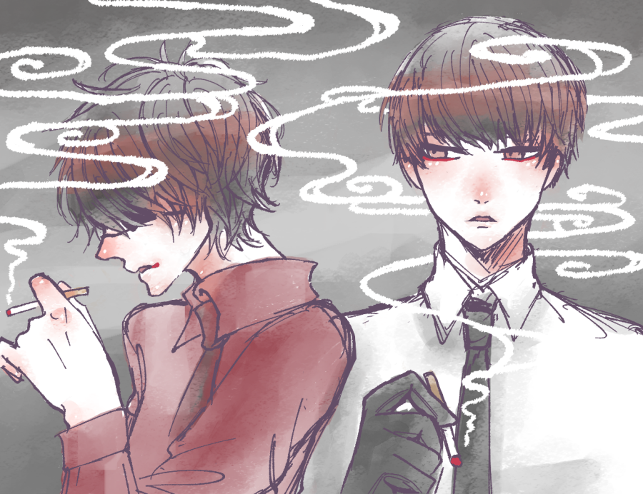 ammmec's tweet photo. 大崎初描き練習らくがき
同じ香り

横顔だと目元が見えなくなって表情が読めなくなるキャラ、好きです https://t.co/uTdGSWb7Ko