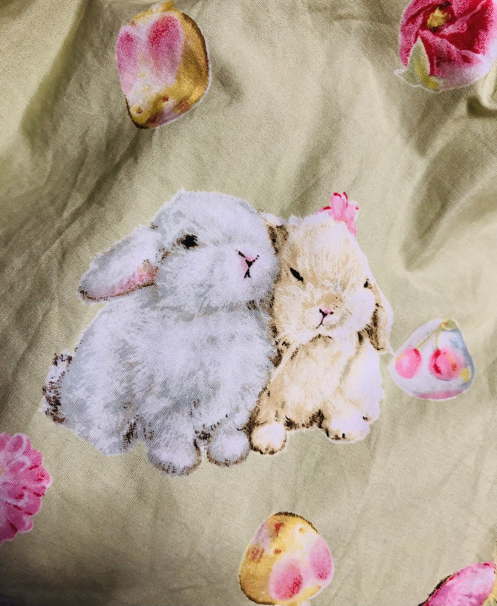 kumanokoya's tweet photo. ピンクハウス幸見うさぎのスカート🐇🌸
好きな和柄とハッカ色と兎なので諦めきれず探してお迎えしてきました！

柄が可愛い💓 https://t.co/fP0BsRChHq